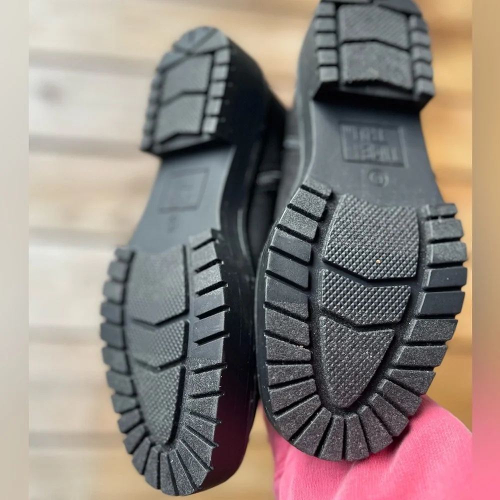 Time & Tru Size 6 Side Zipper Black Bling Chelsea Ankle Boots - Picture 6 of 6